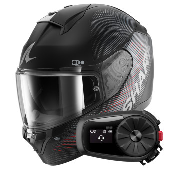 Full Face Shark Ridill 2 SP Lyne Mat KAA + Kit Bluetooth 5S Solo