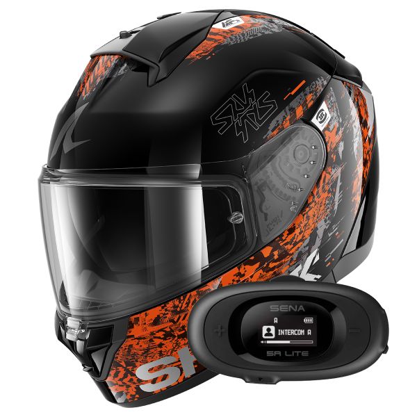 Full Face Shark Ridill 2 Speed-Vib KAO + Kit bluetooth 5R Lite Solo