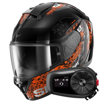 Full Face Shark Ridill 2 Speed-Vib KAO + Kit Bluetooth 5S Solo