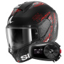 Casque Full Face Shark Ridill 2 Speed-Vib Mat KAR + Kit Bluetooth 5S Solo