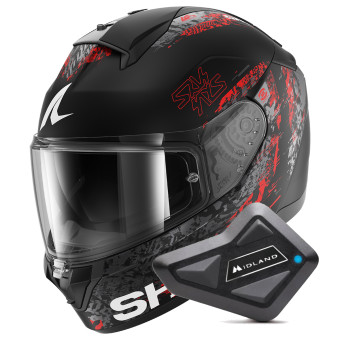 Casque Full Face Shark Ridill 2 Speed-Vib Mat KAR + Kit Bluetooth BT Mini Casque Full Face Shark Ridill 2 Speed-Vib Mat KAR + Kit Bluetooth BT Mini