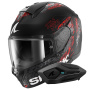 Casque Full Face Shark Ridill 2 Speed-Vib Mat KAR + Kit Bluetooth Sena for Shark Solo