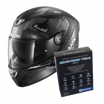 Full Face Shark Skwal 2.2 Venger Mat KAA + Kit Bluetooth Sharktooth Prime