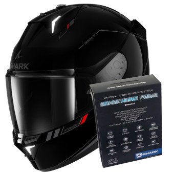 Full Face Shark Skwal i3 Blank SP KAR + Kit Bluetooth Sharktooth Prime