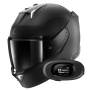 Casque Full Face Shark Skwal i3 Dark Shadow Edition Mat KMA + Kit bluetooth 5R Lite Solo