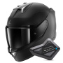 Casque Full Face Shark Skwal i3 Dark Shadow Edition Mat KMA + Kit Bluetooth BT Mini