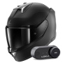 Casque Full Face Shark Skwal i3 Dark Shadow Edition Mat KMA + Kit Bluetooth Lokui K30