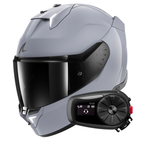 Full Face Shark Skwal i3 Dark Shadow Edition S05 + Kit Bluetooth 5S Solo