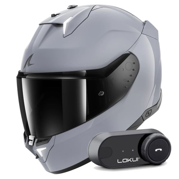 Full Face Shark Skwal i3 Dark Shadow Edition S05 + Kit Bluetooth Lokui K30