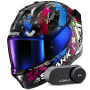 Casque Full Face Shark Skwal i3 Hellcat KUB + Kit Bluetooth Lokui K30