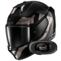 Casque Full Face Shark Skwal i3 Hellcat Mat KUA + Kit bluetooth 5R Lite Solo