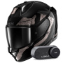 Casque Full Face Shark Skwal i3 Hellcat Mat KUA + Kit Bluetooth Lokui K30