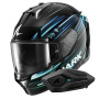Casque Full Face Shark Skwal i3 Light-Blur KBG + Kit Bluetooth Sena for Shark Solo