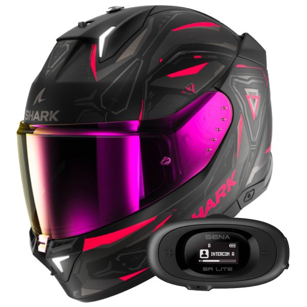 Full Face Shark Skwal i3 Linik Mat KVA + Kit Bluetooth 5R Lite