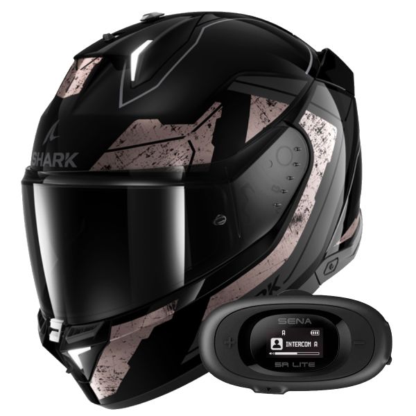 Full Face Shark Skwal i3 Rhad KUA + Kit Bluetooth 5R Lite