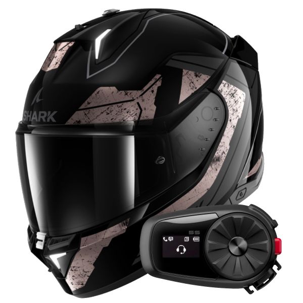 Full Face Shark Skwal i3 Rhad KUA + Kit Bluetooth 5S