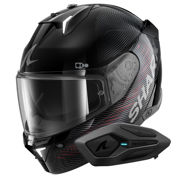 Full Face Shark Skwal i3 SP Lyne KAR + Kit Bluetooth Sena for Shark Solo
