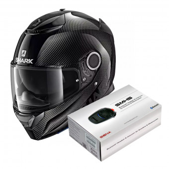 Full Face Shark Spartan Carbon 1.2 Skin DKA + Kit Bluetooth Sena SMH5