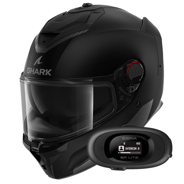 Full Face Shark Spartan GT Pro Blank Mat KMA + Kit bluetooth 5R Lite Solo Full Face Shark Spartan GT Pro Blank Mat KMA + Kit bluetooth 5R Lite Solo