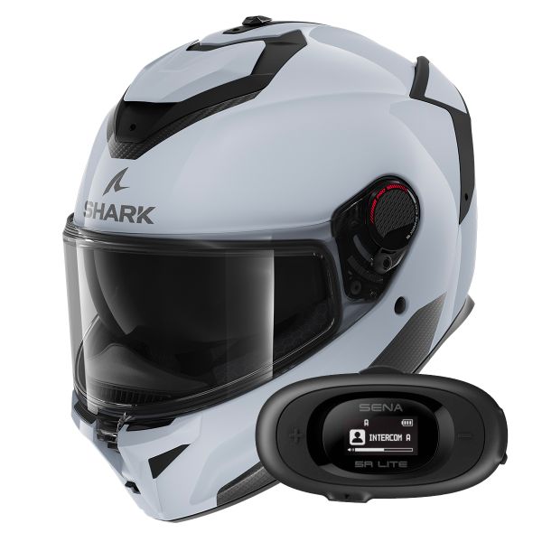 Full Face Shark Spartan GT Pro Blank W03 + Kit bluetooth 5R Lite Solo
