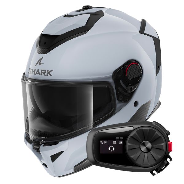 Full Face Shark Spartan GT Pro Blank W03 + Kit Bluetooth 5S Solo