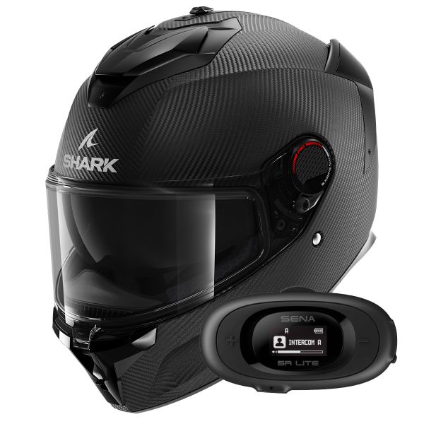 Full Face Shark Spartan GT Pro Carbon Skin Mat DMA + Kit bluetooth 5R Lite Solo