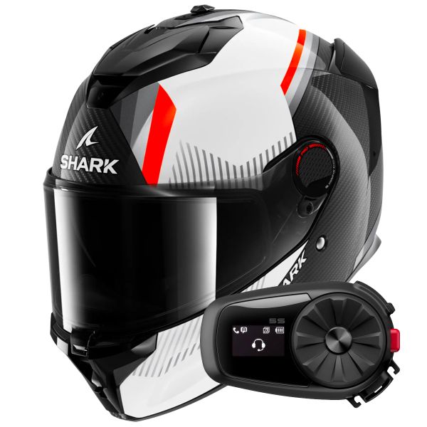 Full Face Shark Spartan GT Pro Dokhta Carbon DWO + Kit Bluetooth 5S Solo