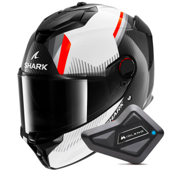 Full Face Shark Spartan GT Pro Dokhta Carbon DWO + Kit Bluetooth BT Mini