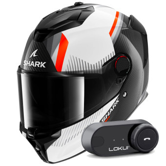 Full Face Shark Spartan GT Pro Dokhta Carbon DWO + Kit Bluetooth Lokui K30