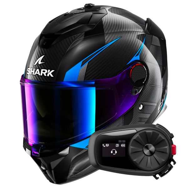 Full Face Shark Spartan GT Pro Kultram Carbon DKB + Kit Bluetooth 5S Solo
