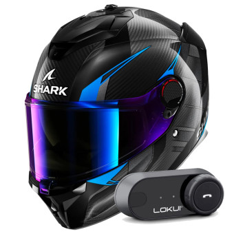 Full Face Shark Spartan GT Pro Kultram Carbon DKB + Kit Bluetooth Lokui K30