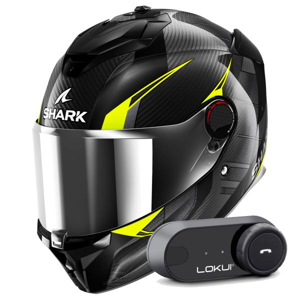Full Face Shark Spartan GT Pro Kultram Carbon DKY + Kit Bluetooth Lokui K30