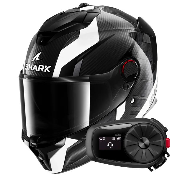 Full Face Shark Spartan GT Pro Kultram Carbon DWK + Kit Bluetooth 5S Solo