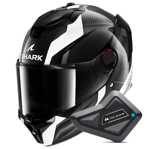 Full Face Shark Spartan GT Pro Kultram Carbon DWK + Kit Bluetooth BT Mini