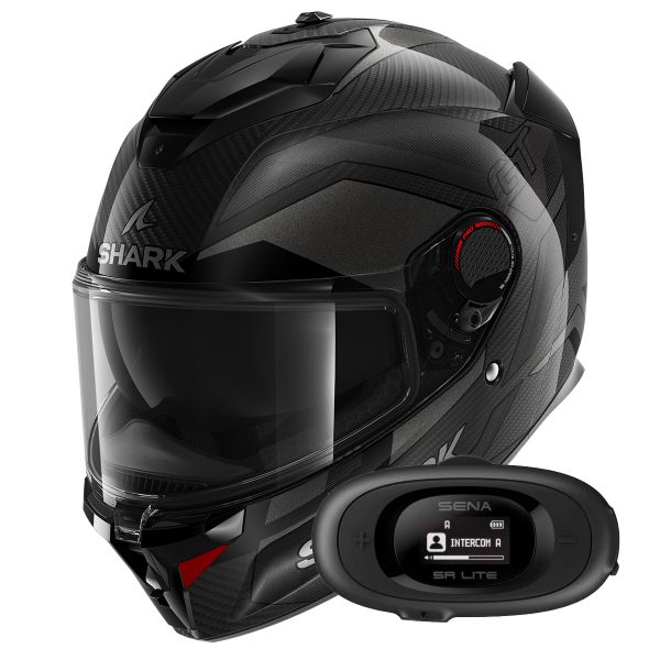 Full Face Shark Spartan GT Pro Ritmo Carbon DAU + Kit bluetooth 5R Lite Solo
