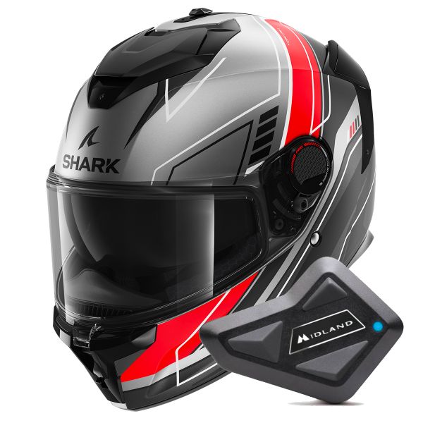 Full Face Shark Spartan GT Pro Toryan Mat ARK + Kit Bluetooth BT Mini