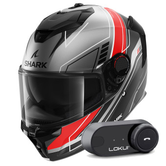 Full Face Shark Spartan GT Pro Toryan Mat ARK + Kit Bluetooth Lokui K30