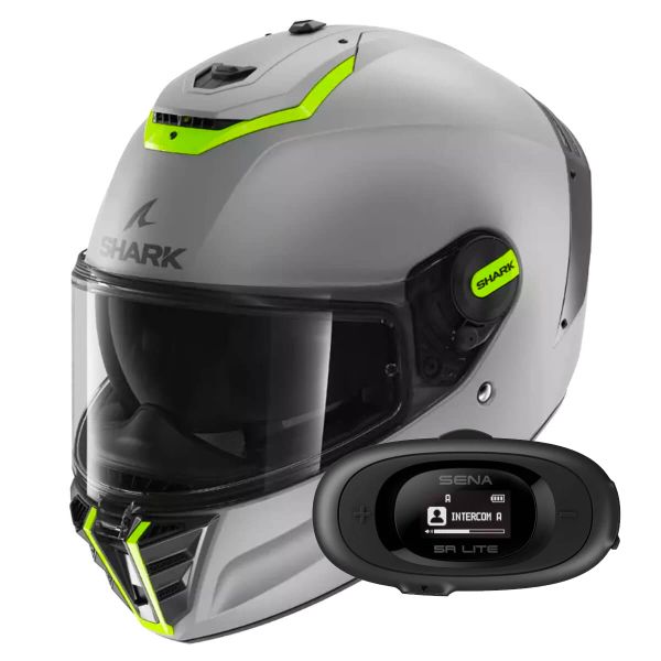 Full Face Shark Spartan RS Blank Mat SP ESY + Kit bluetooth 5R Lite Solo