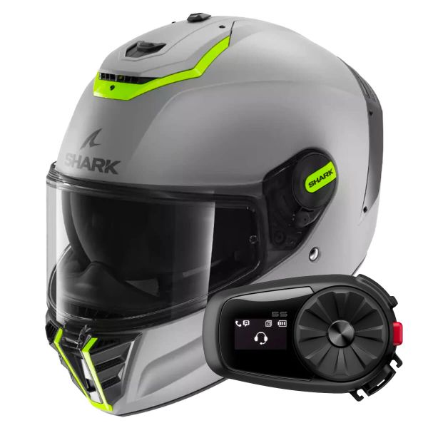 Full Face Shark Spartan RS Blank Mat SP ESY + Kit Bluetooth 5S Solo