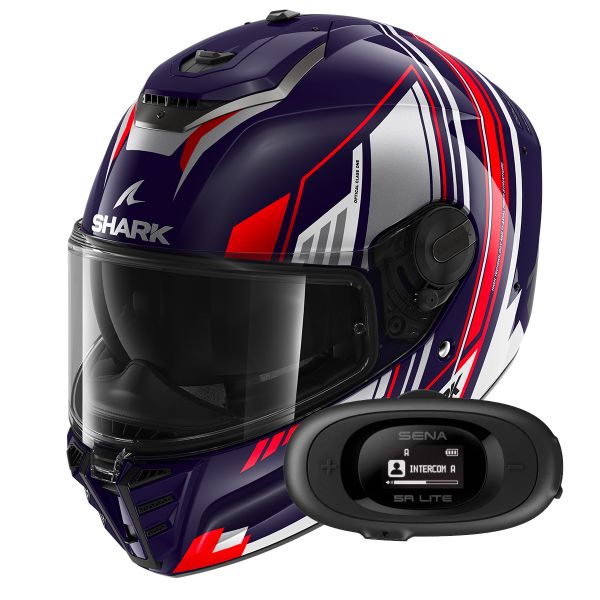 Full Face Shark Spartan RS Byhron BWU +Kit bluetooth 5R Lite Solo