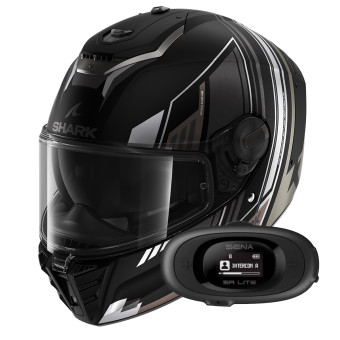 Full Face Shark Spartan RS Byhron Mat KAU + Kit bluetooth 5R Lite Solo