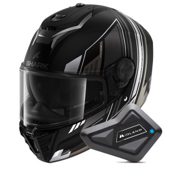 Full Face Shark Spartan RS Byhron Mat KAU + Kit Bluetooth BT Mini