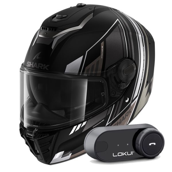 Full Face Shark Spartan RS Byhron Mat KAU + Kit Bluetooth Lokui K30