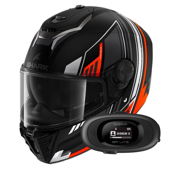 Full Face Shark Spartan RS Byhron Mat KOU + Kit bluetooth 5R Lite Solo