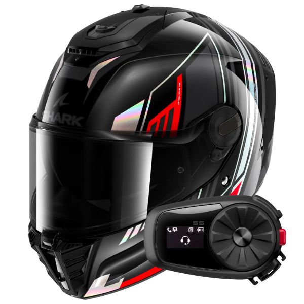 Full Face Shark Spartan RS Byrhon KIR + Kit Bluetooth 5S Solo