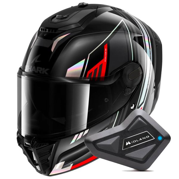 Full Face Shark Spartan RS Byrhon KIR + Kit Bluetooth BT Mini