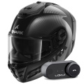 Pack Spartan RS Carbon Skin DAD Dark Visor + Kit Bluetooth Lokui K30