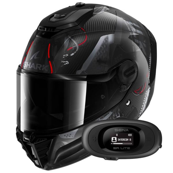 Full Face Shark Spartan RS Carbon Xbot DAA + Kit bluetooth 5R Lite Solo