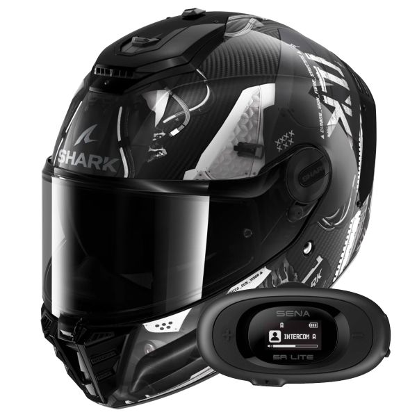 Full Face Shark Spartan RS Carbon Xbot DAS + Kit bluetooth 5R Lite Solo