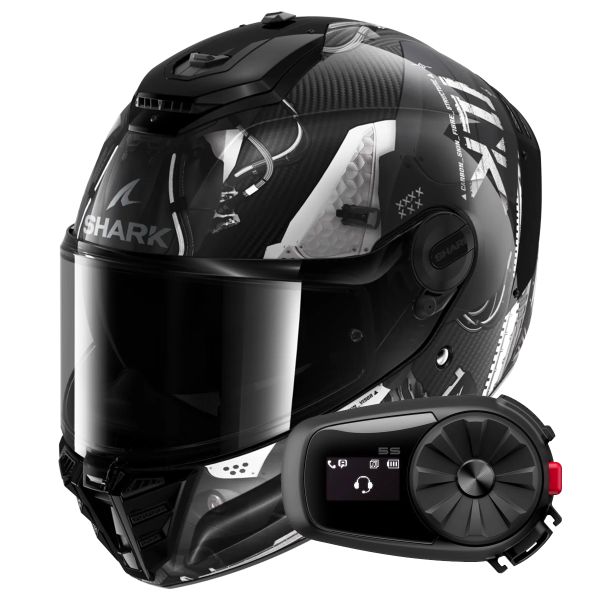 Full Face Shark Spartan RS Carbon Xbot DAS + Kit Bluetooth 5S Solo